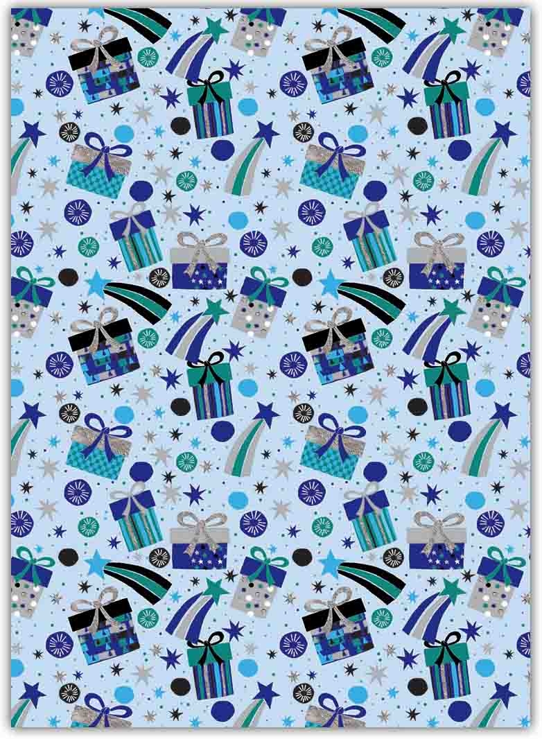 GIFT WRAP,Blue Parcels [Packs Only]