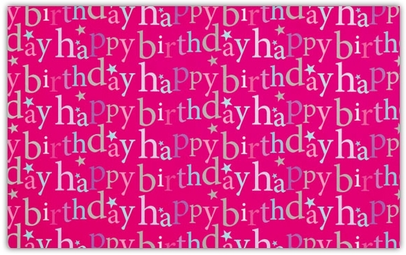 GIFT WRAP,Happy Birthday Pink [Packs Only]