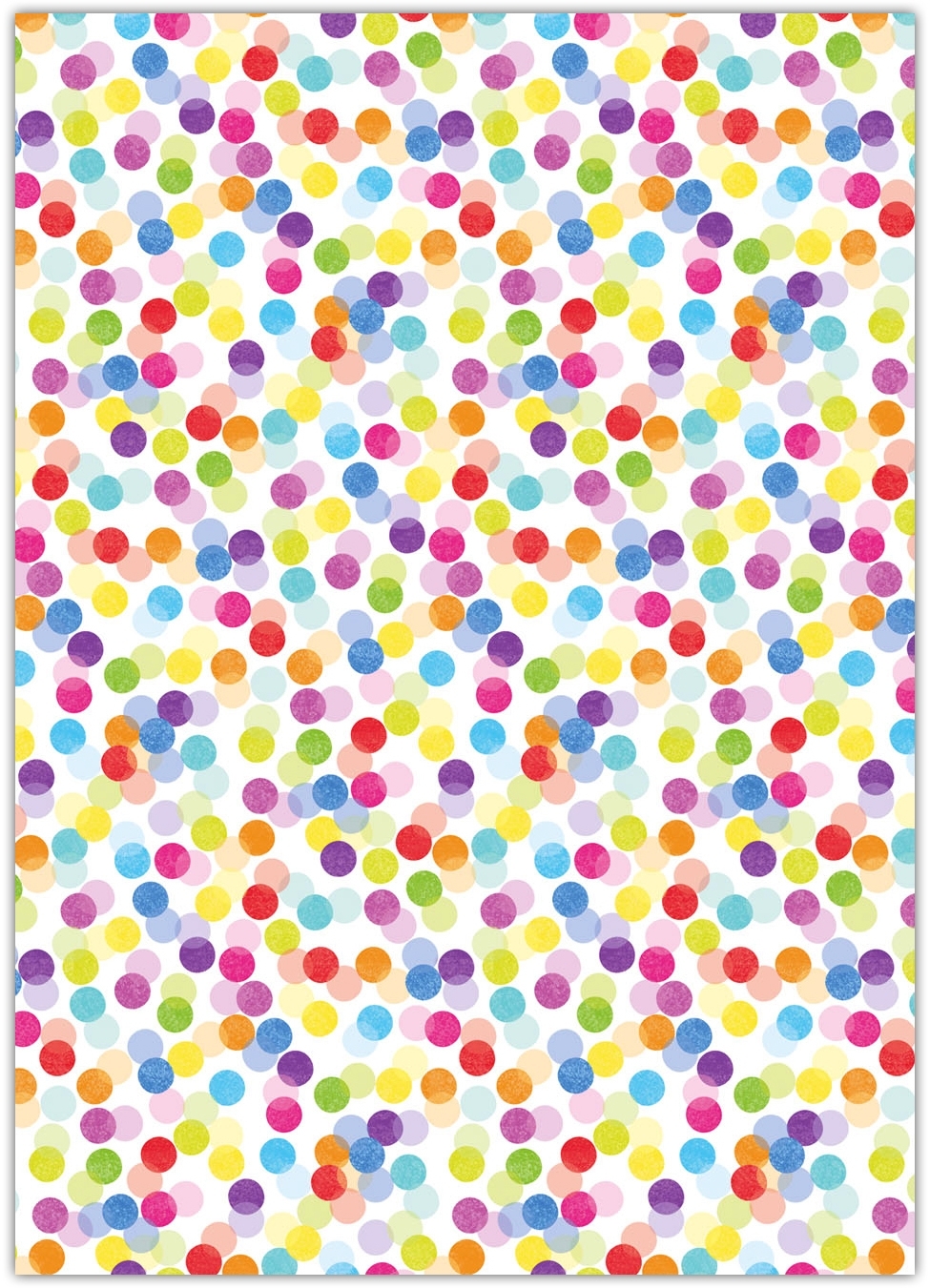 GIFT WRAP,Coloured Spots [Packs Only]