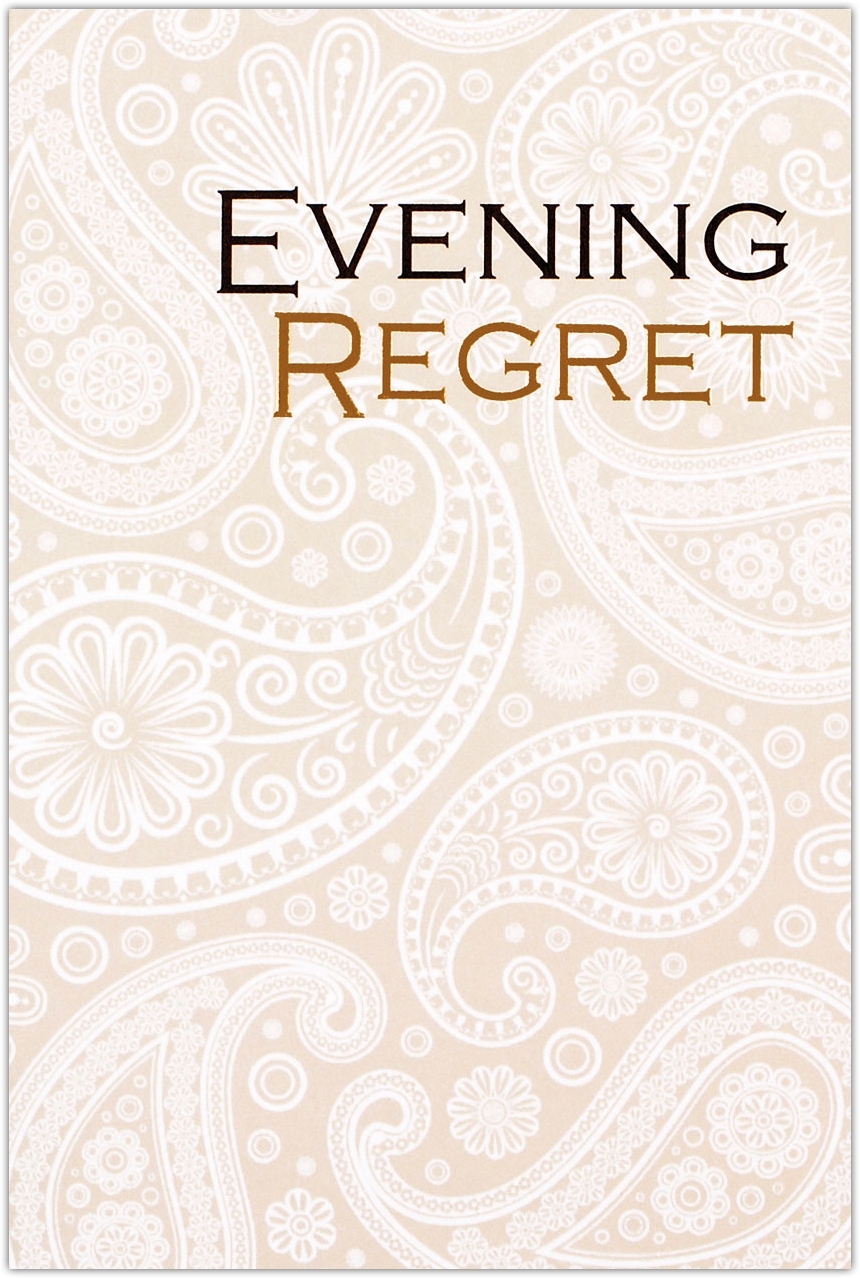 REGRET CARD,Wedding Evening Cream & Gold 12`s (Was 0.35) [Packs Only]