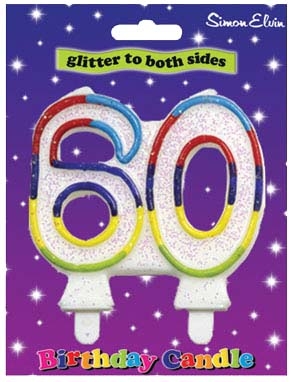 CAKE CANDLE,Age 60 [Packs Only]