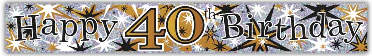 BANNER,Age 40 Unisex Stars [Packs Only]