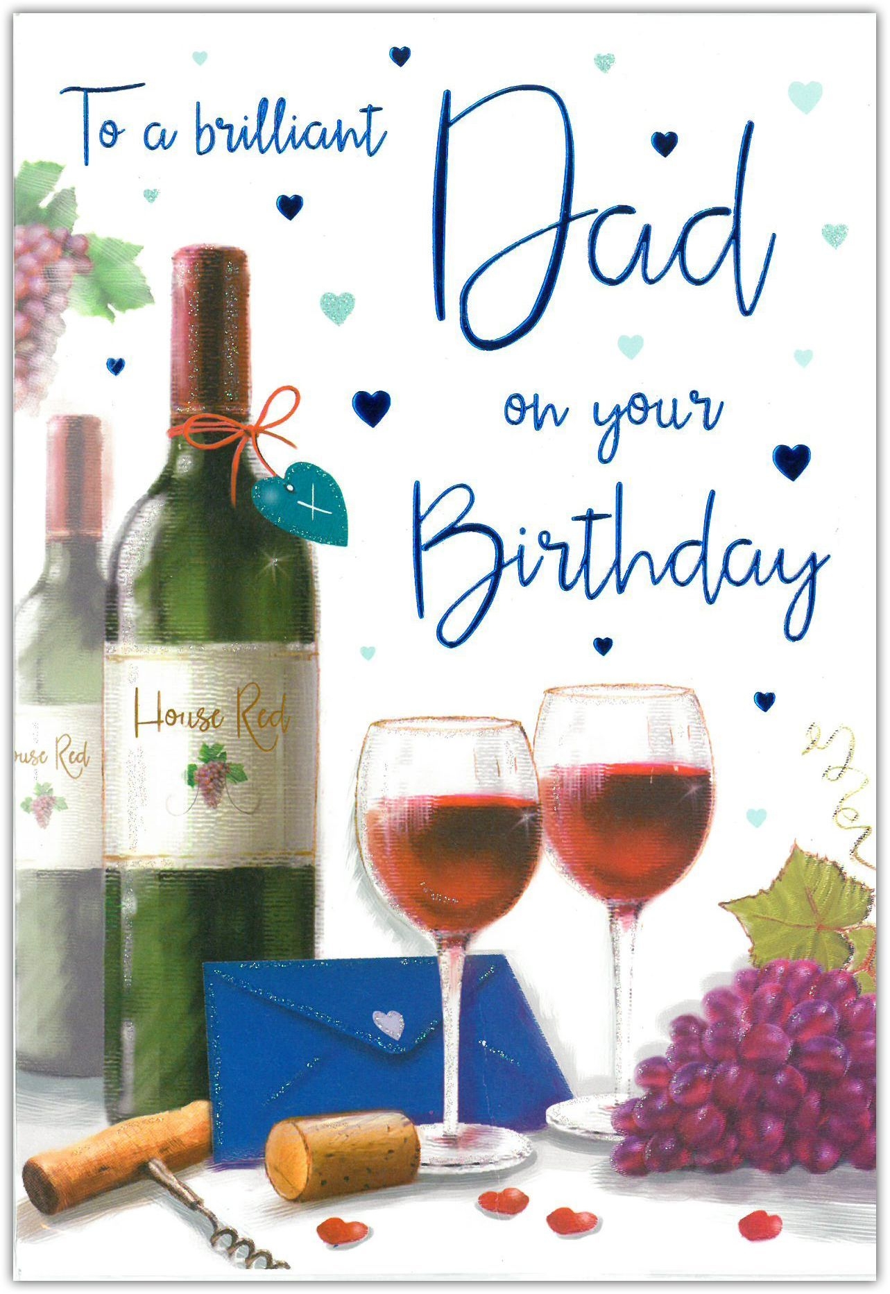 BIRTHDAY CARDS,Dad 6`s Red Wine (Was 1.89)