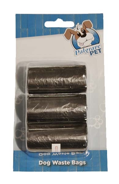 DOG WASTE POO BAGS, 3 Rolls, 20 Bags per roll H/pk [Splittable]