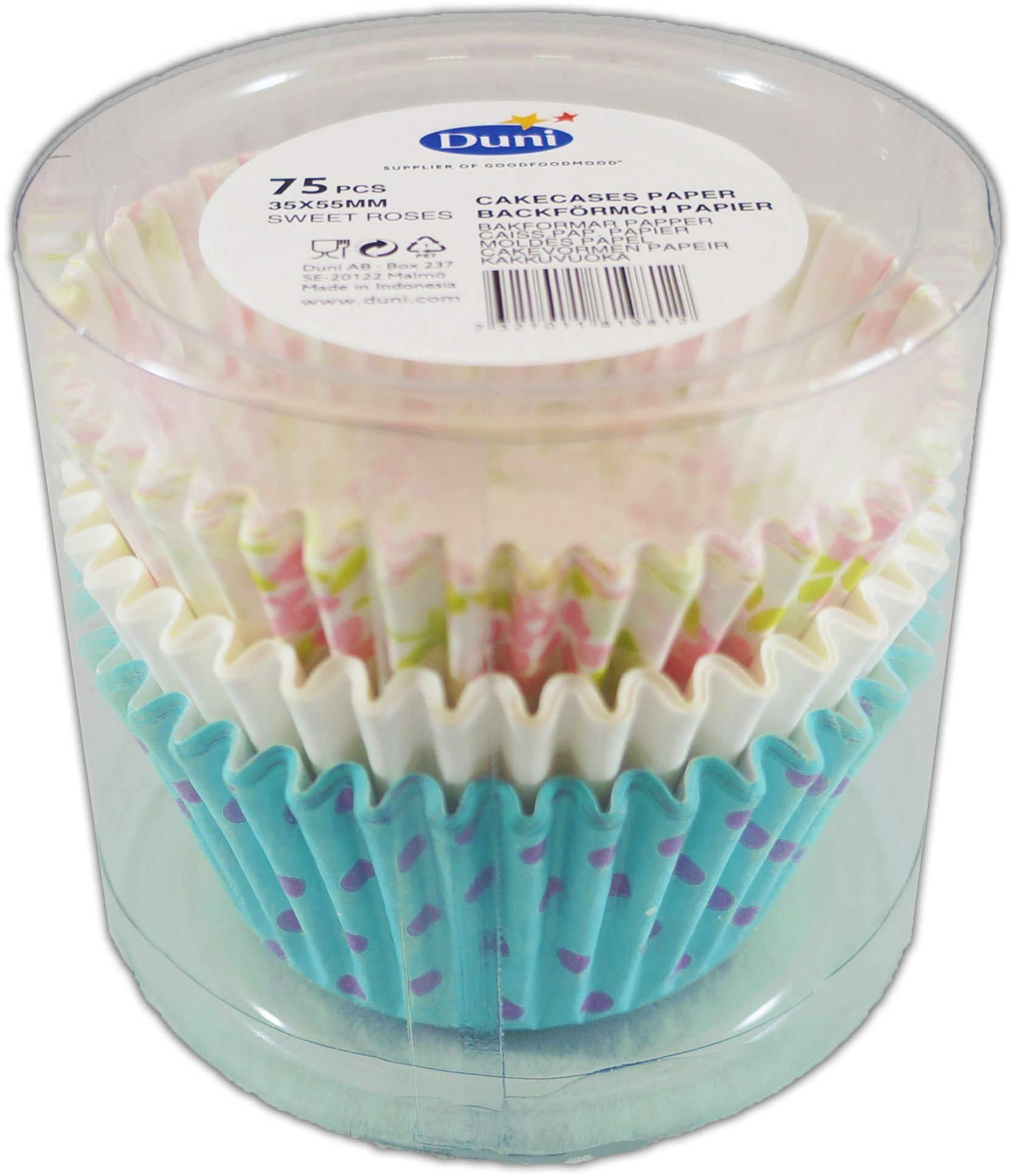 MUFFIN CASES, 35x55mm 75`s 3 Asst. Designs. Cake Cases [Packs Only]