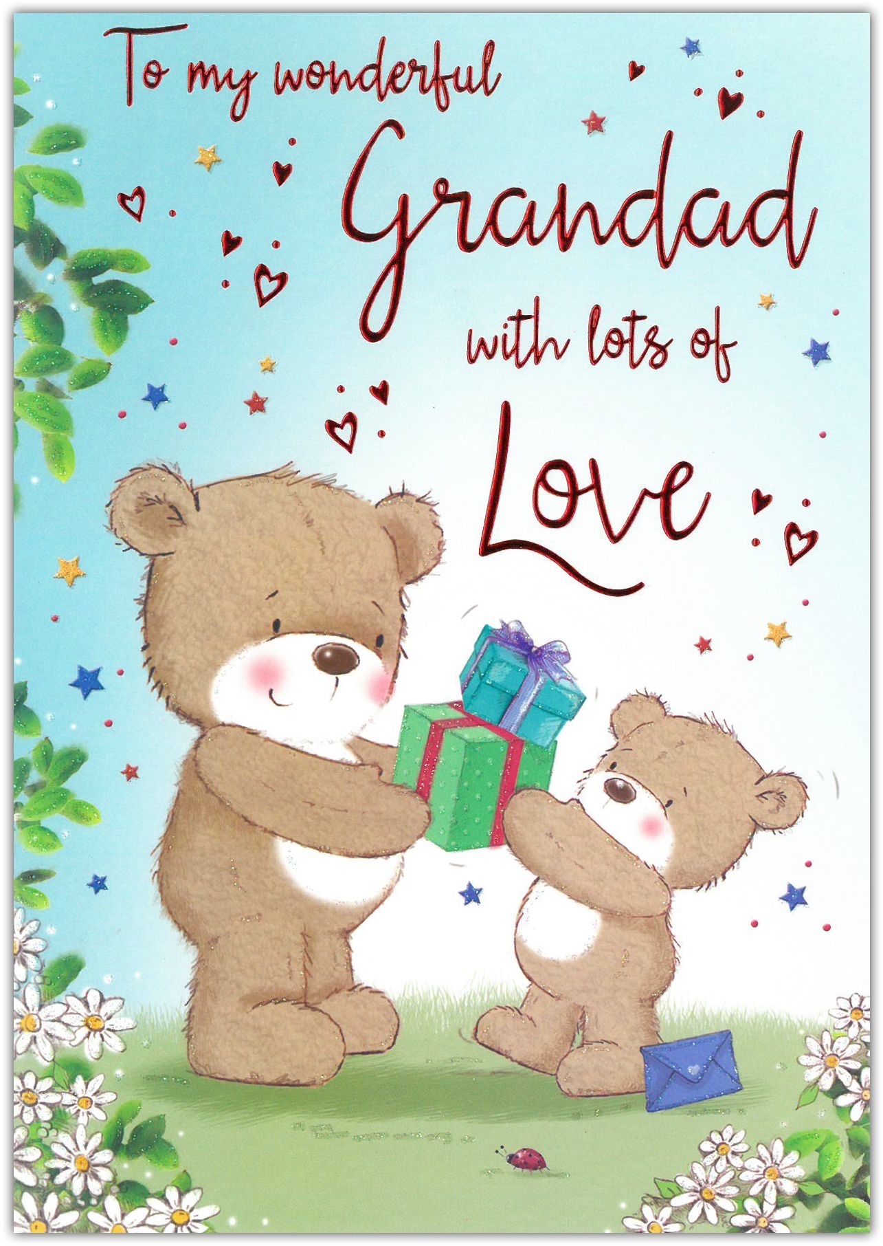FATHER`S DAY CARDS,Grandad 6`s Teddy Bears & Presents