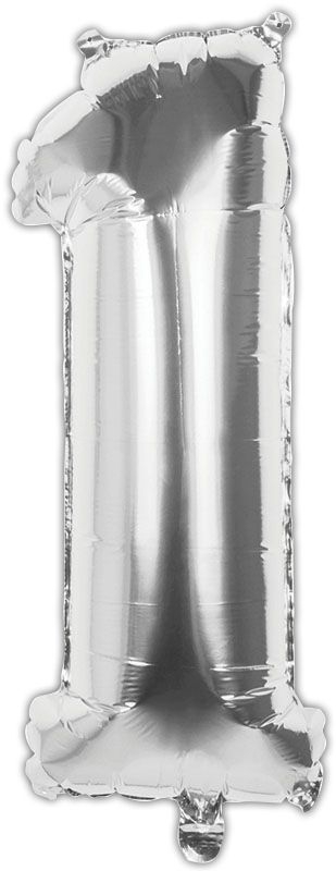 BALLOONS,Number 1 Silver 34