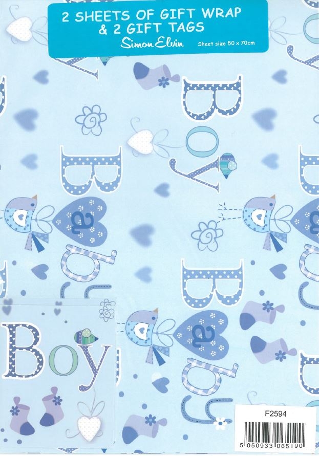 GIFT WRAP PACKETS,Baby Boy H/pk [Packs Only]
