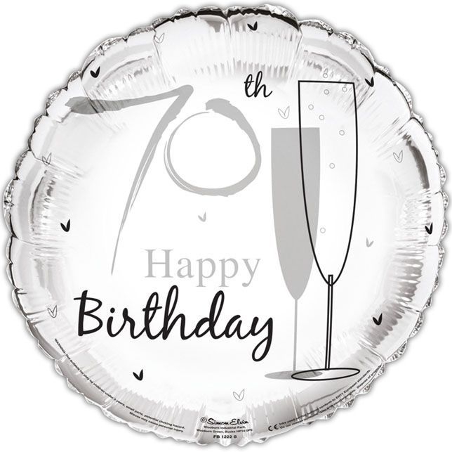 BALLOONS,Age 70 Helium Foil [Packs Only]