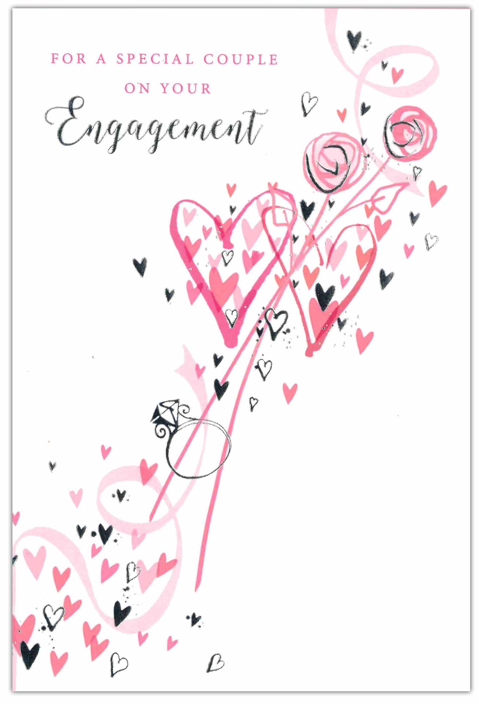 ENGAGEMENT CARDS,6`s Hearts