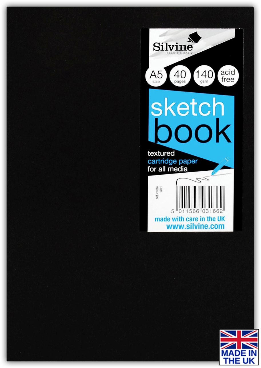 FIELD SKETCH BOOK,A5,40pg 140gsm Cartridge Paper,Silvine [Splittable]