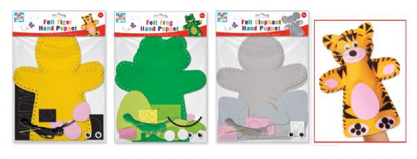 HAND PUPPETS,Felt 3 Assorted [Splittable]
