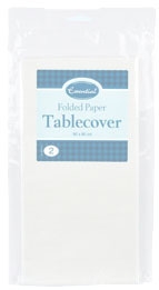 TABLECOVER, Paper, White 2`s 90x90cm H/pk [Splittable]