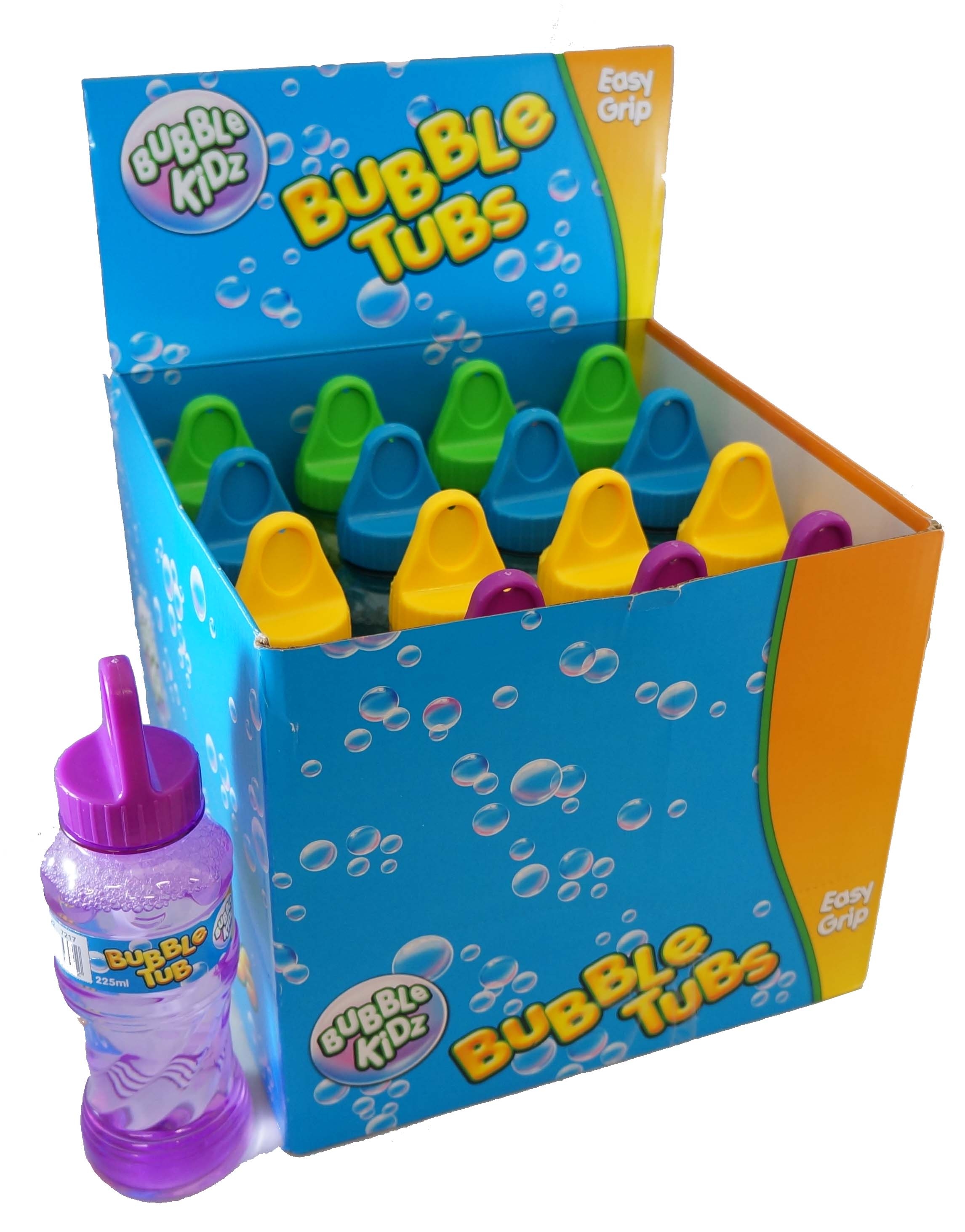 BUBBLE TUBS,Large with Wand 8oz 4 Asst, CDU [Packs Only]