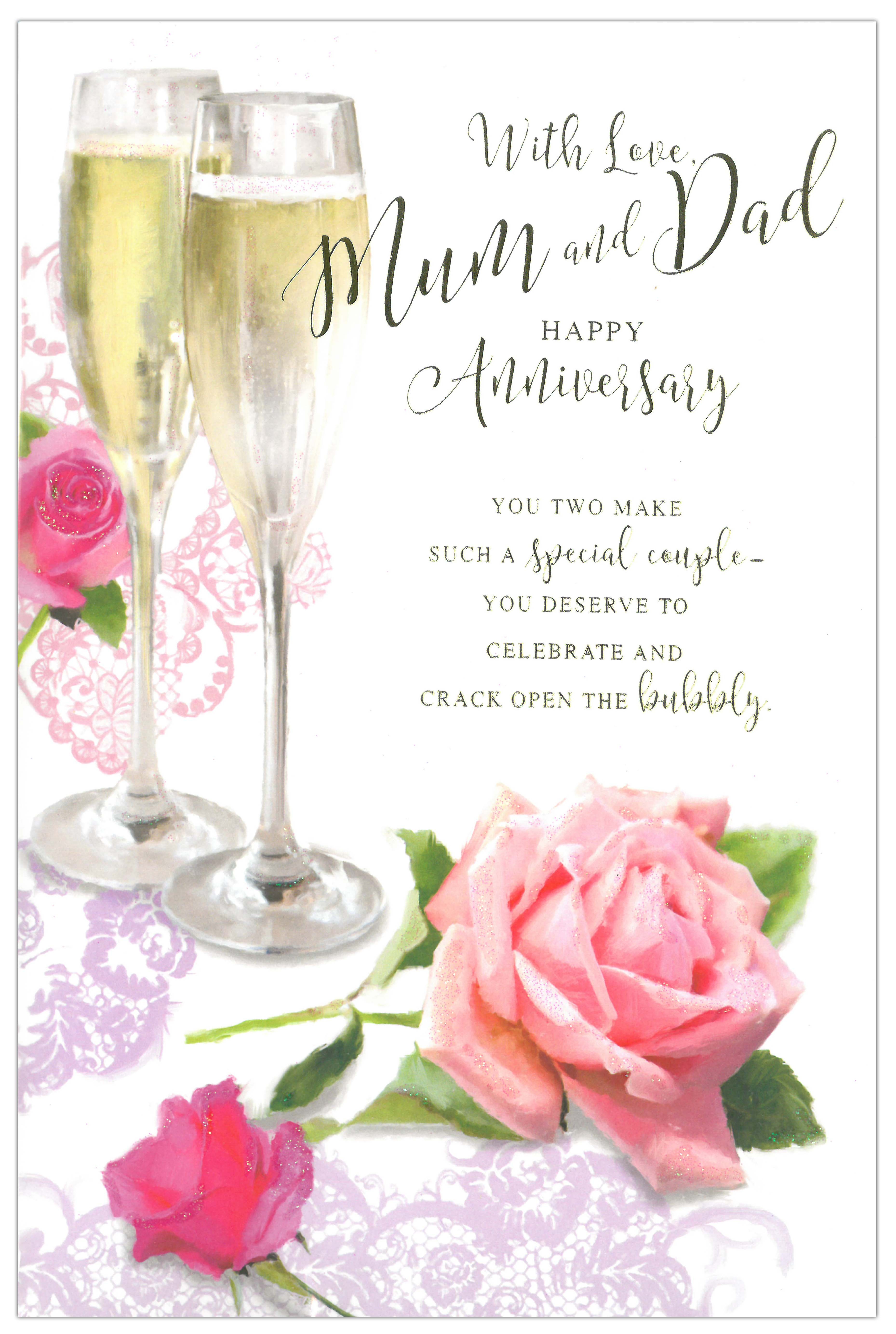 ANNIVERSARY CARDS,Your Ruby 6`s Champagne & Rose(Was 1.25)