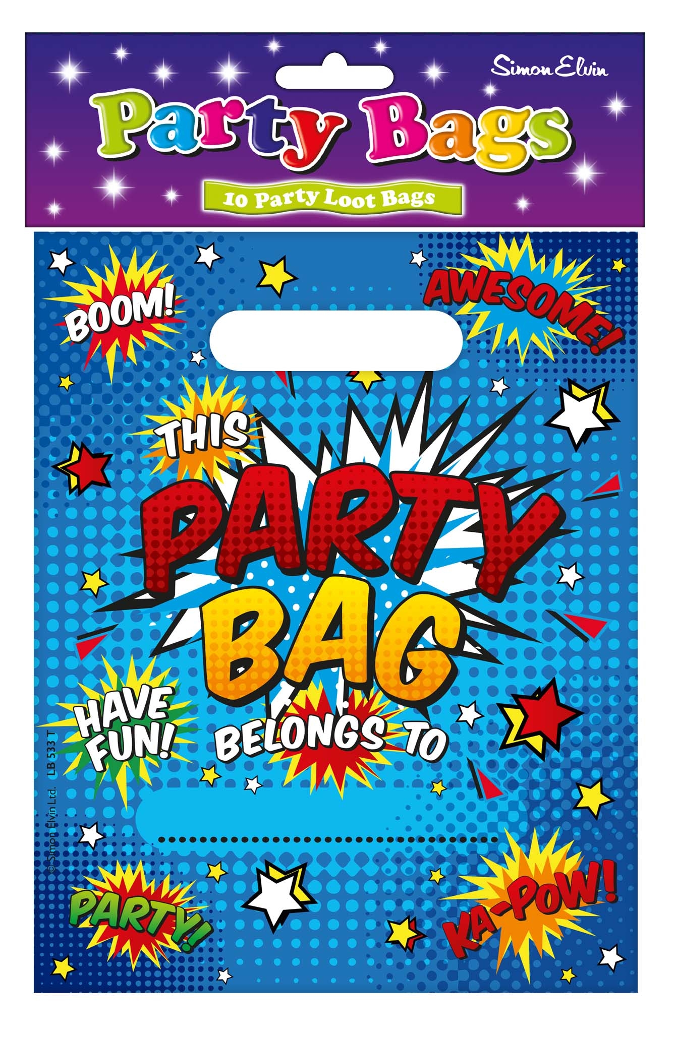 PARTY BAGS,Comic Text 10`s [Packs Only]