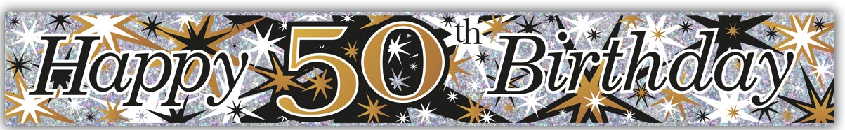 BANNER,Age 50 Unisex Stars [Packs Only]