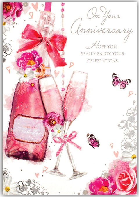 ANNIVERSARY CARDS,Your 6`s Pink Champagne (Was 1.09)