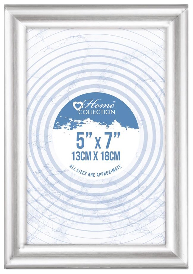 PHOTO FRAME,5x7 Square Silver Frame, Glass Insert [Splittable]