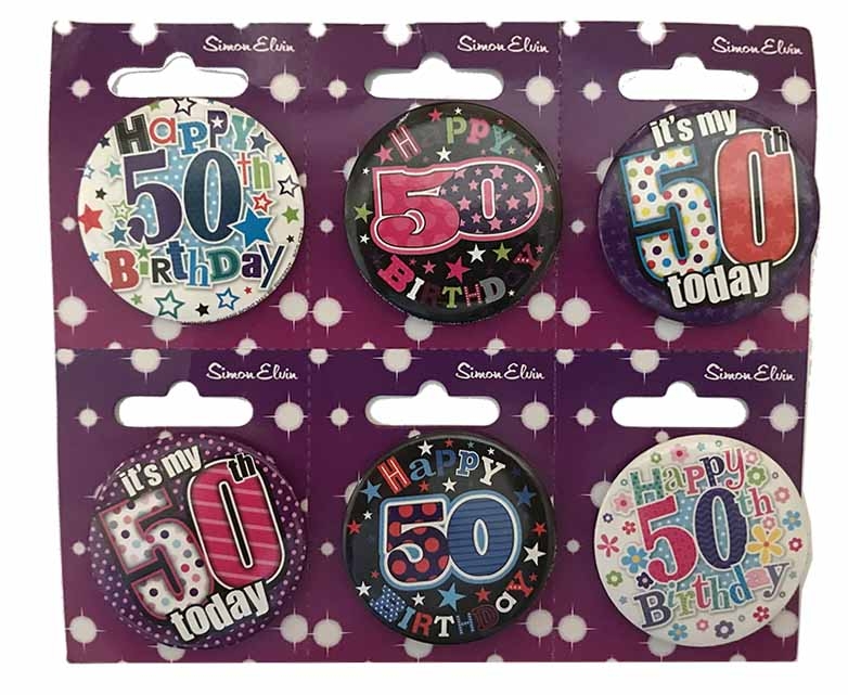 BADGE,AGE 50 Small 54mm [Packs Only]