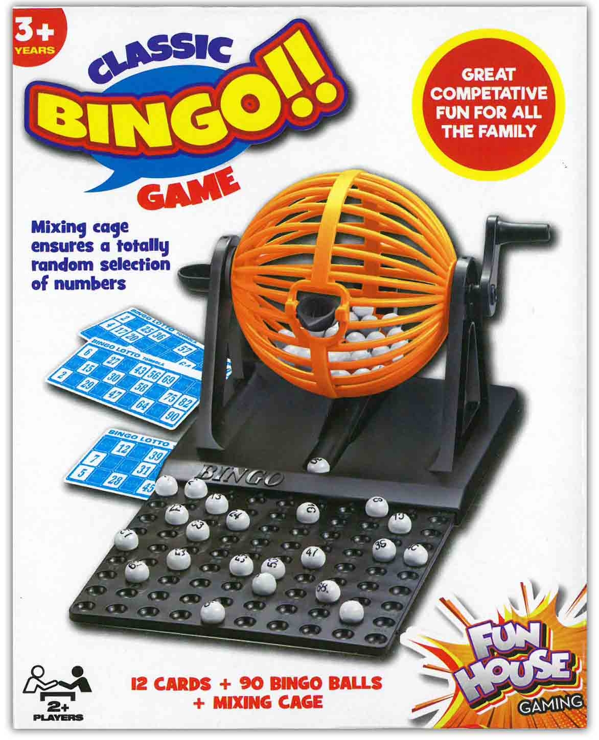 BINGO GAME, Small,Inc12 Bingo Cards + 90 Balls Boxed [Splittable]