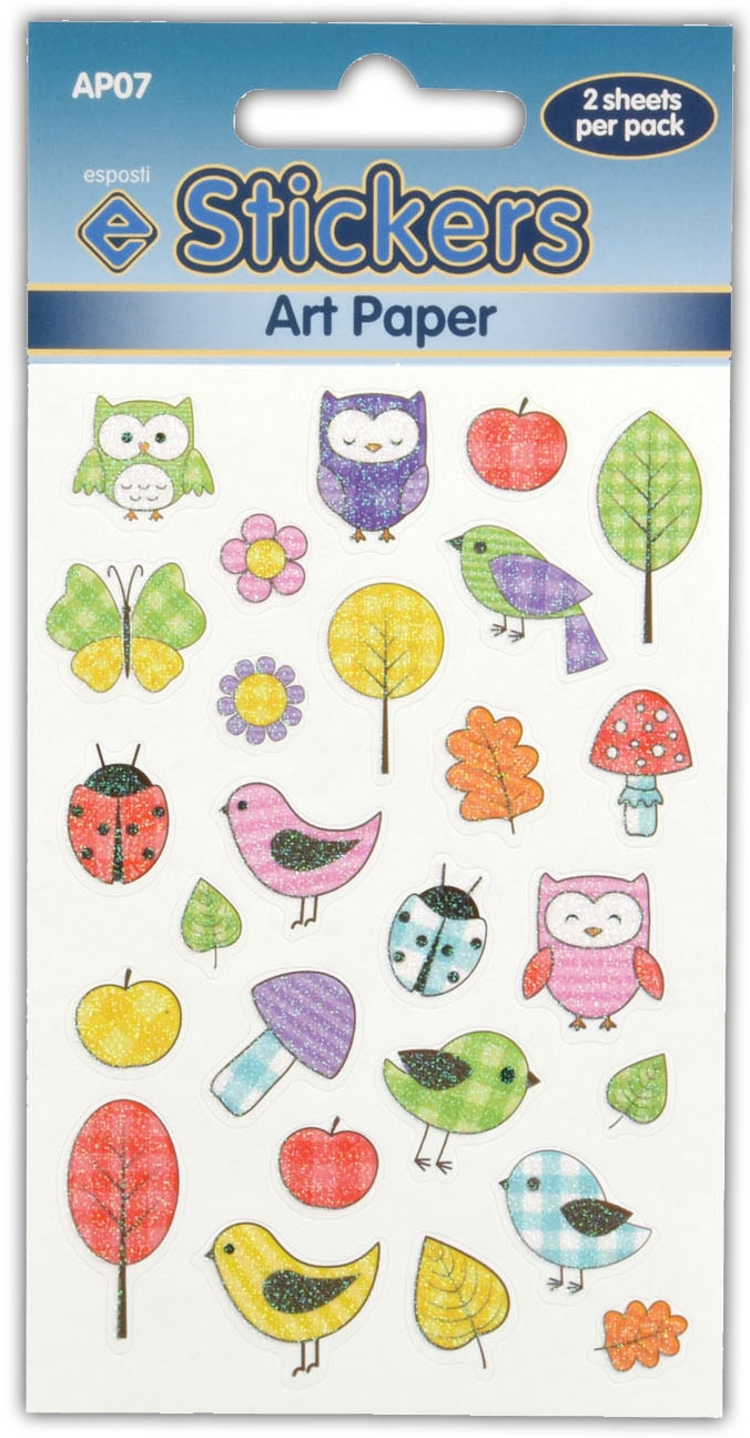 STICKERS,Artpaper Glitter Birds [Packs Only]