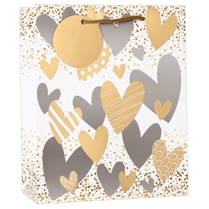 GIFT BAG,Foil Hearts (Medium) [Packs Only]