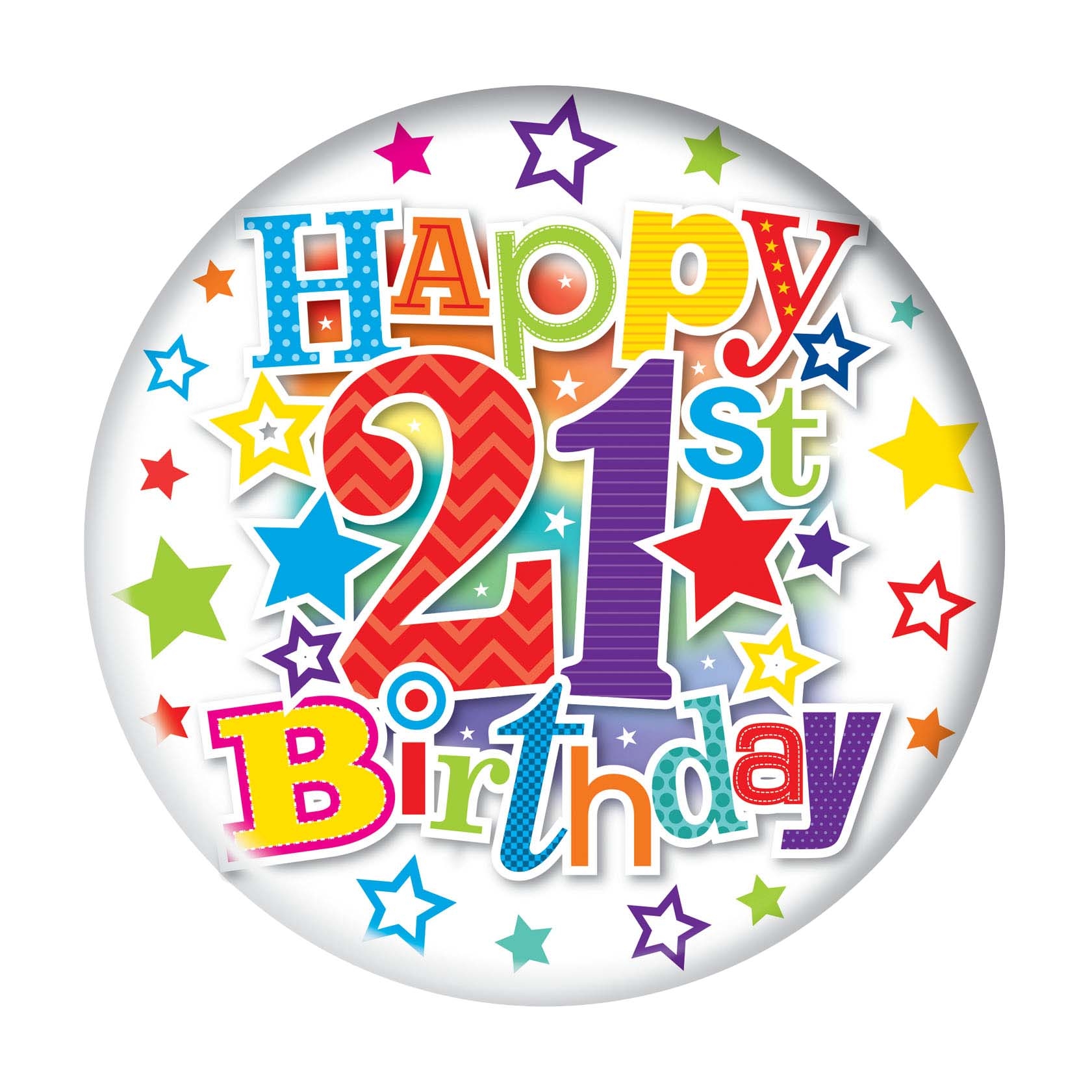 MEGA BADGE,Age 21 Unisex Stars [Packs Only]