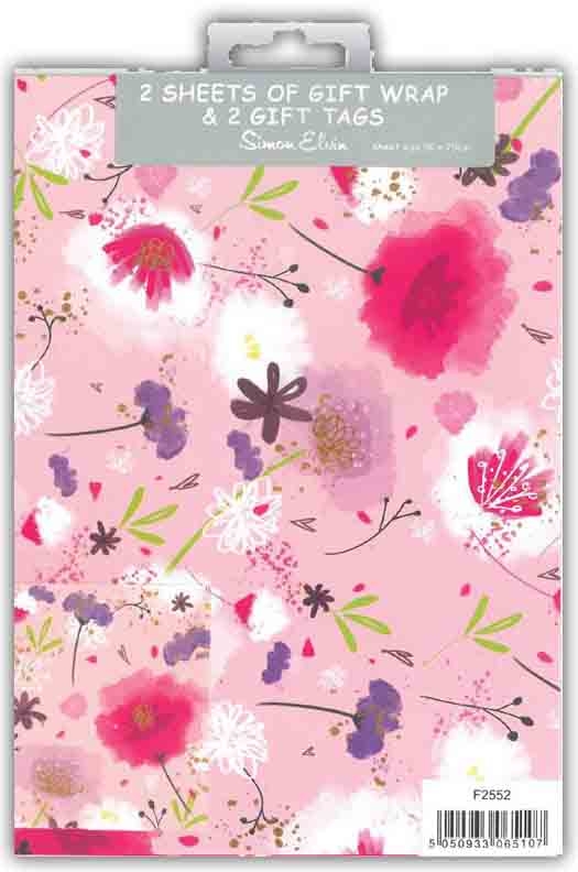 GIFT WRAP PACKETS, Floral Contemporary H/pk [Packs Only]