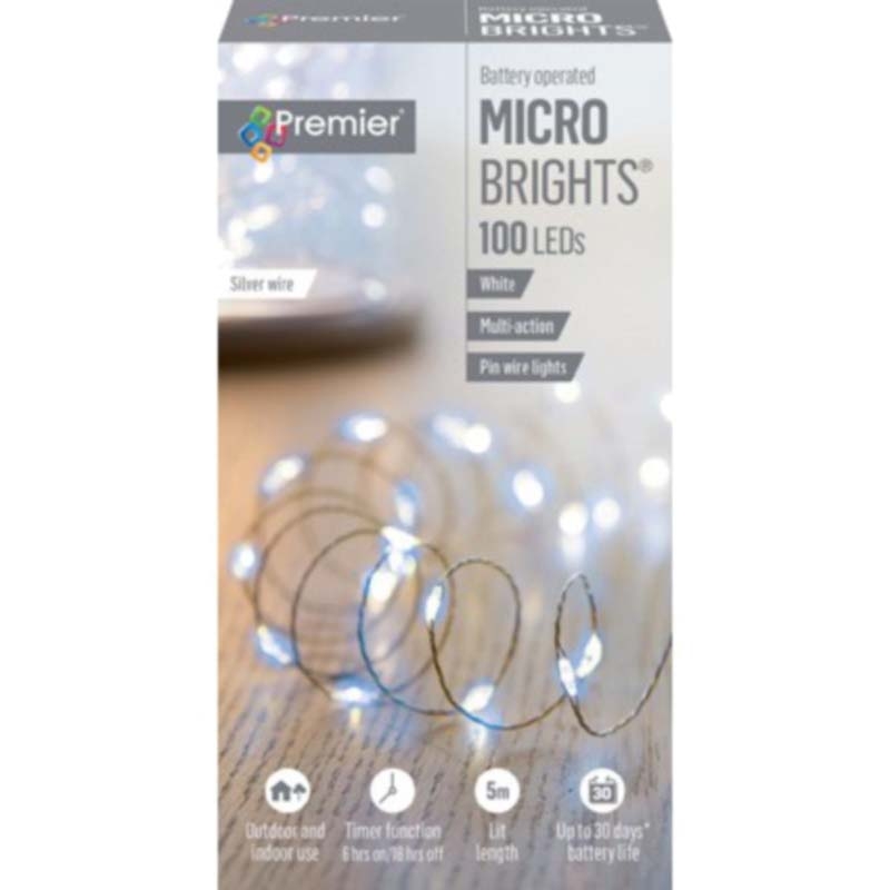 LIGHTS,LED Microbright White 100`s Battery Operated [Splittable]