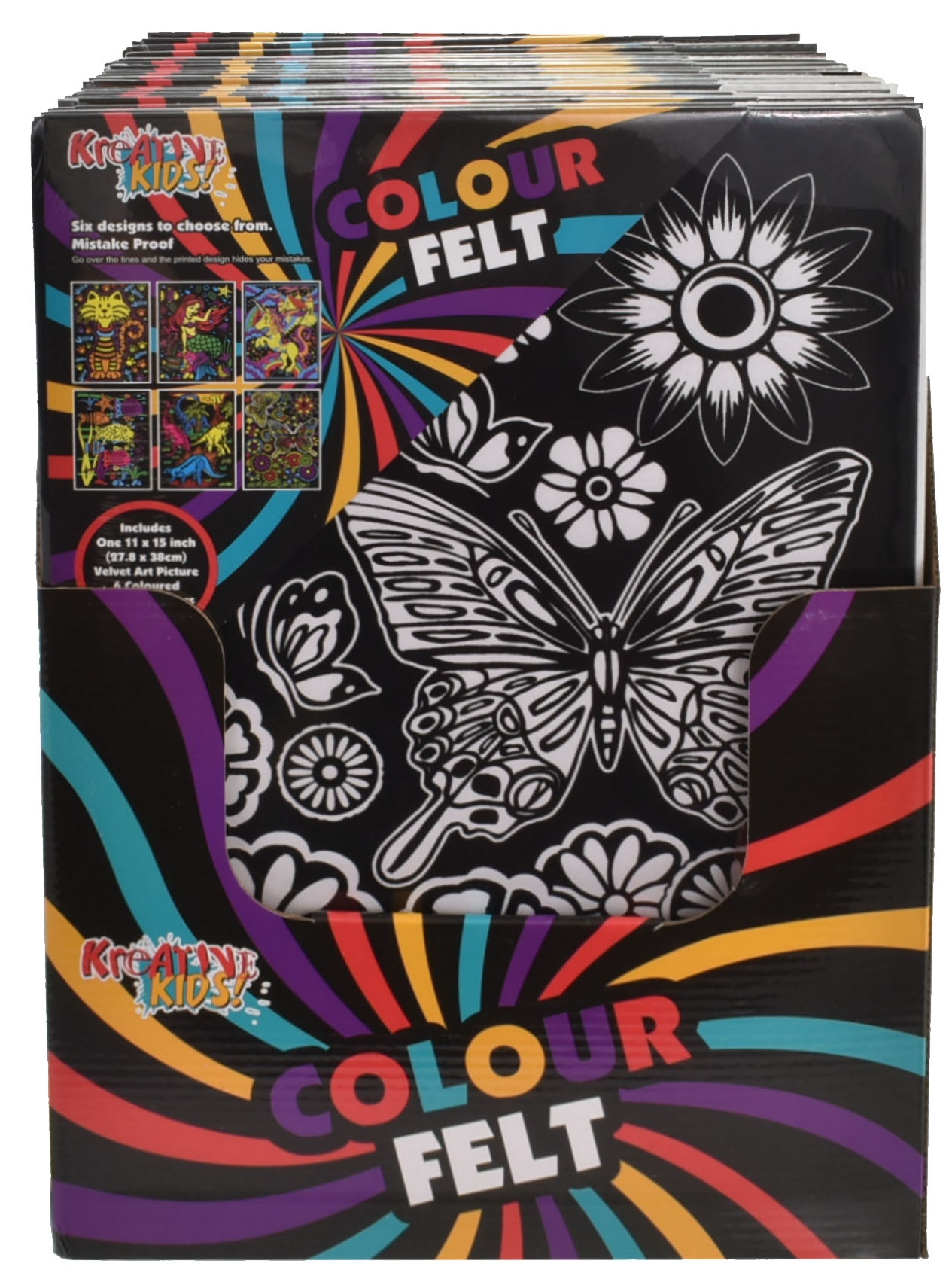 COLOUR FELT,Including 6 Pens 11x15 CDU [Splittable]