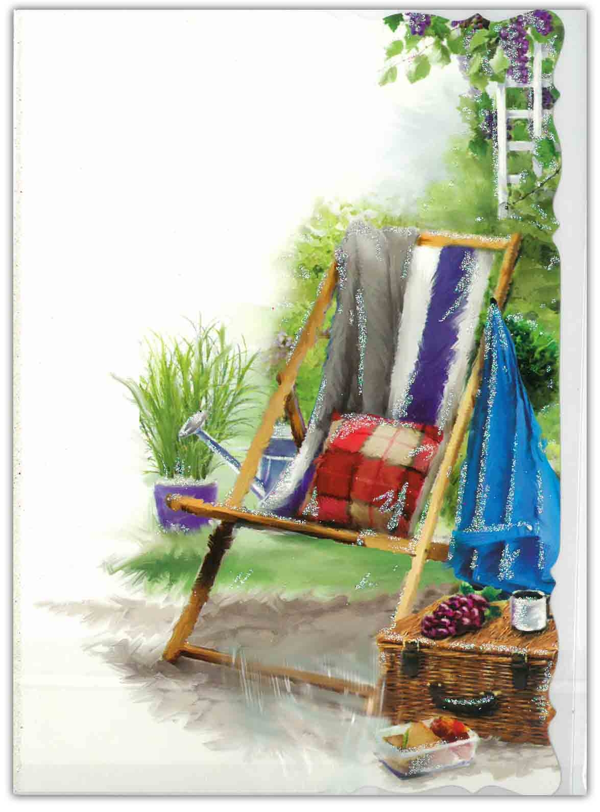 BLANK CARDS,6`s Garden Deck Chair