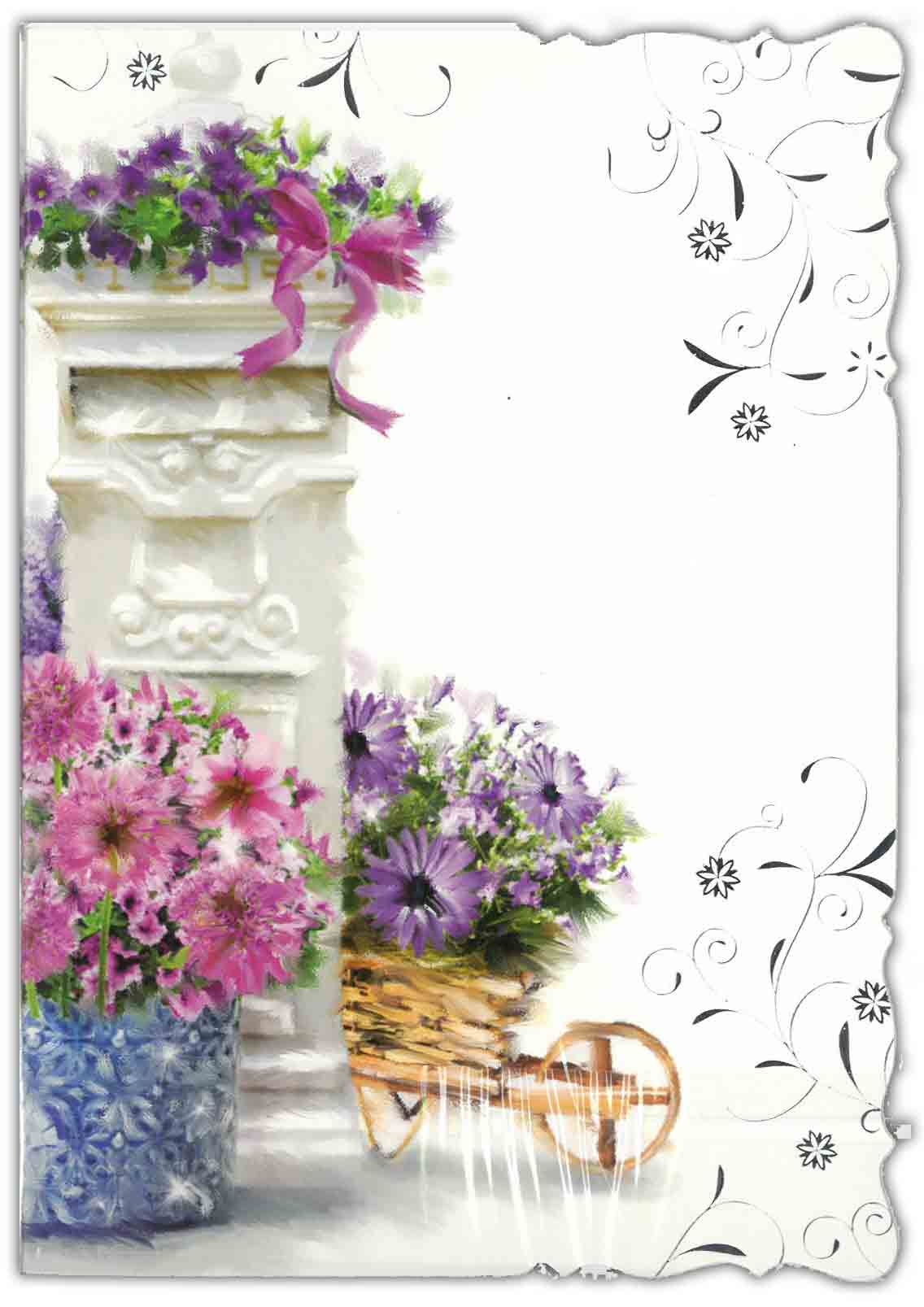 BLANK CARDS,6`s Floral