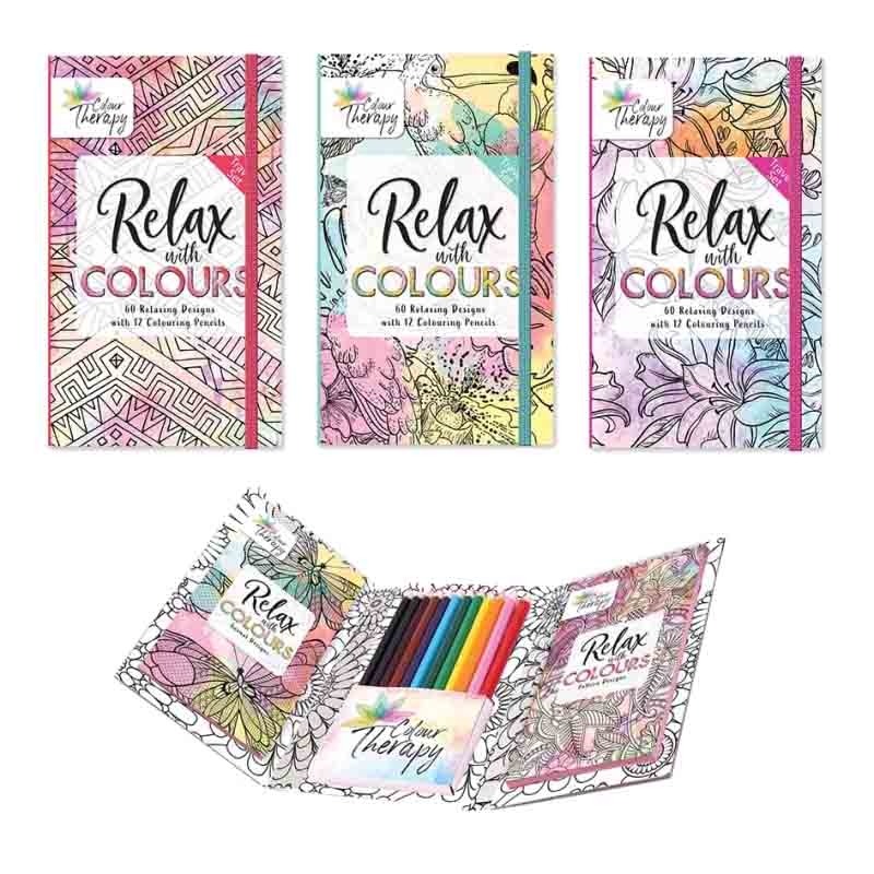 ADULT COLOURING,Travel Set with Colouring Pencils CDU [Packs Only]