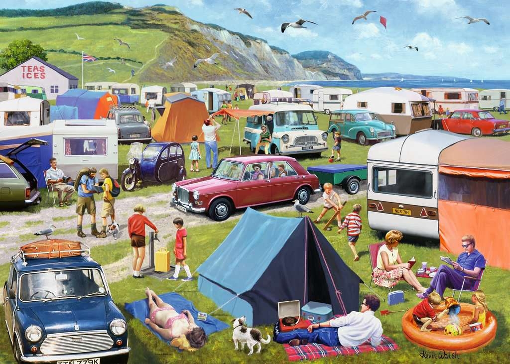 JIGSAW,1000pc.Camping & Caravanning (Ravensburger)