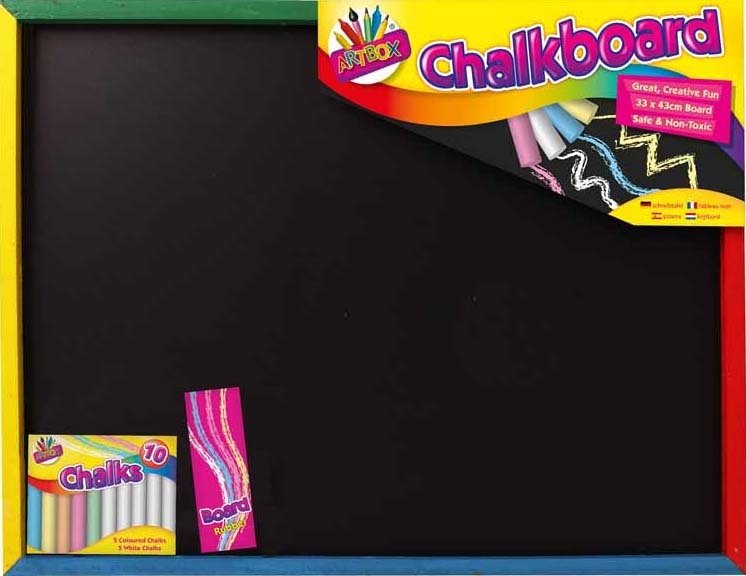 NOTICE BOARD,Chalkboard 33x43cm with Chalk & Rubber [Splittable]