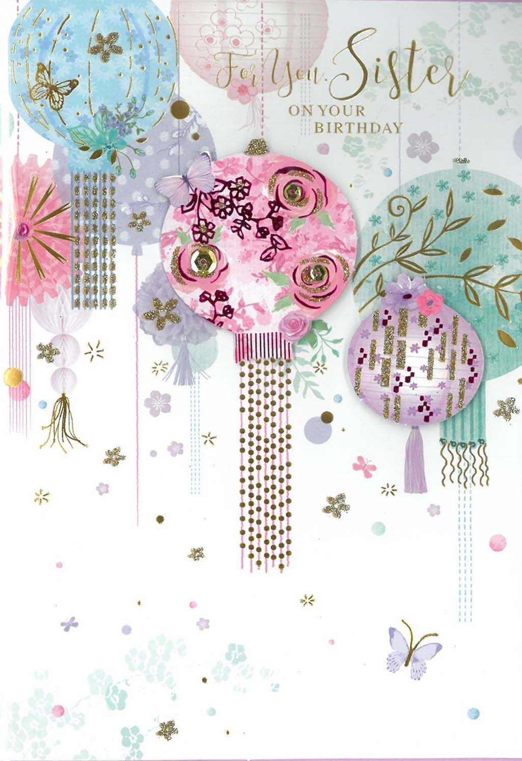 ISABEL`S GARDEN,Sister 6`s Floral Lanterns (Was 1.70)