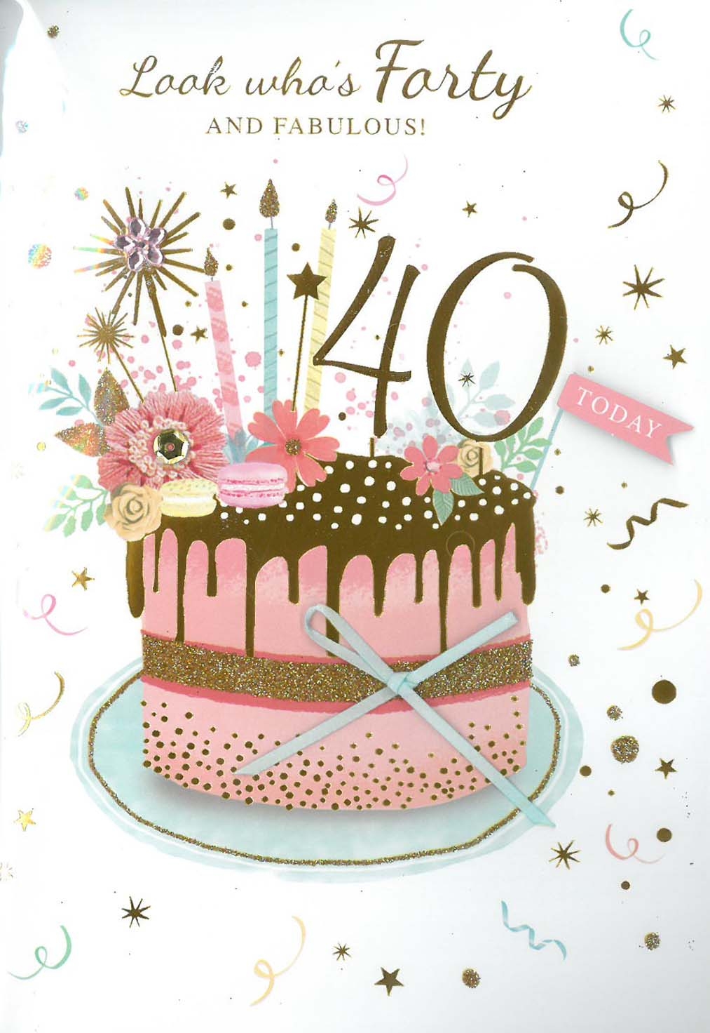 ISABEL`S GARDEN,Age 40 Female Birthday Cake(Was 1.70)