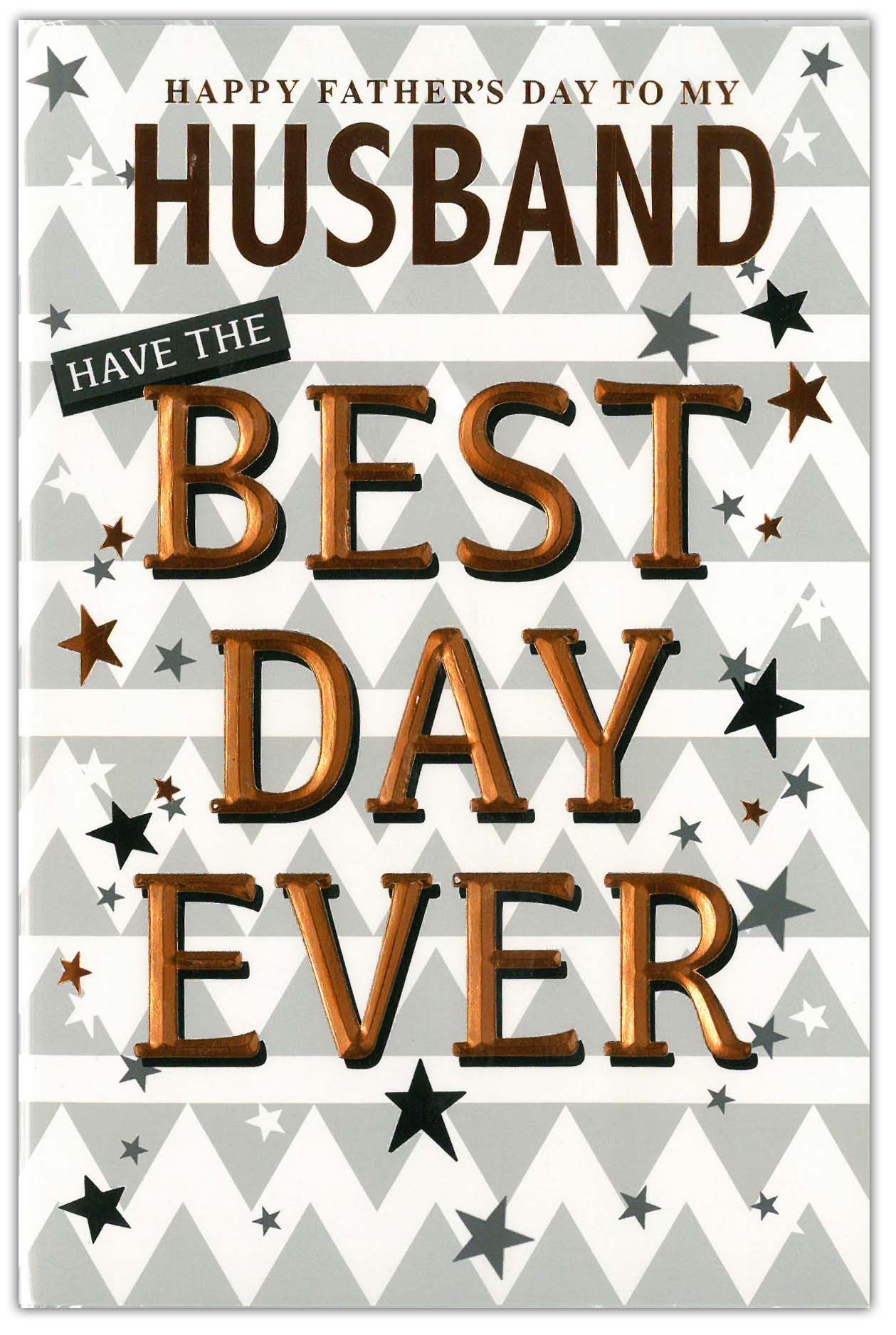 FATHER`S DAY CARDS,Husband 6`s Text & Stars (Was 1.10)