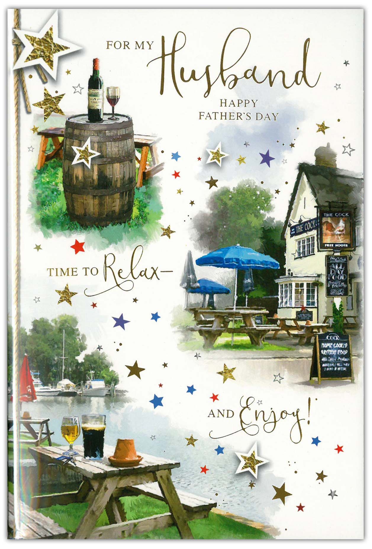 FATHER`S DAY CARDS,Husband 6`s Pub Gardens (Was 1.10)