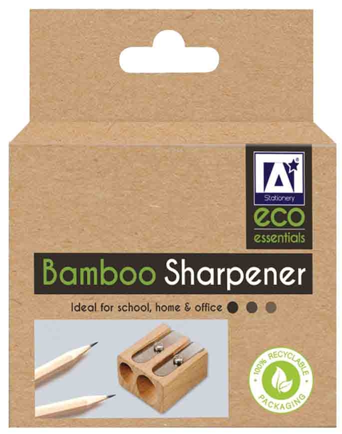 PENCIL SHARPENER,Eco Bamboo Twin Hole H/pk [Splittable]