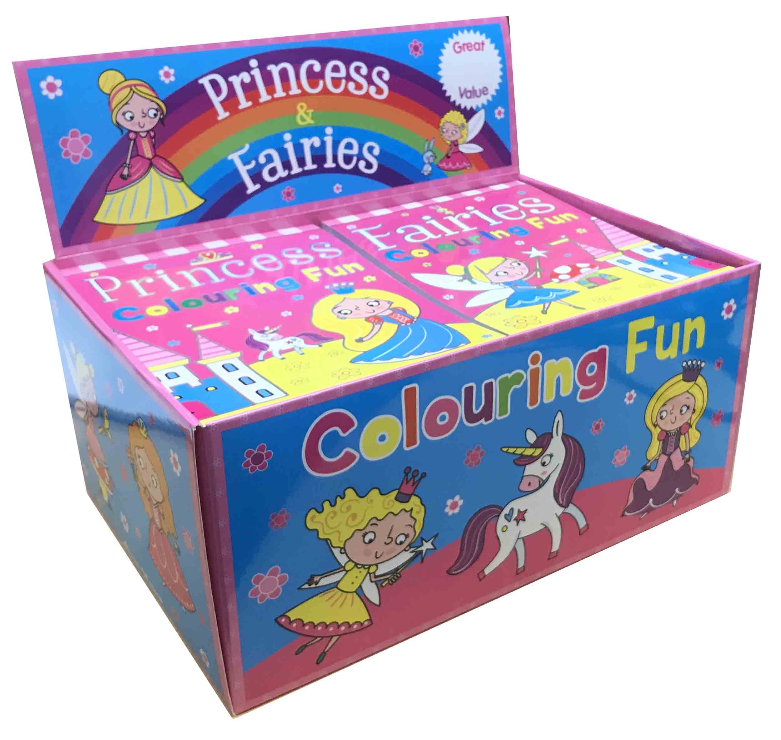 COLOURING BOOK,Mini Fun,64pg, Fairies/Princess (Was 1.25) [Packs Only]