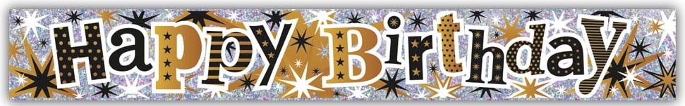 BANNER,Happy Birthday Stars H/pk [Packs Only]