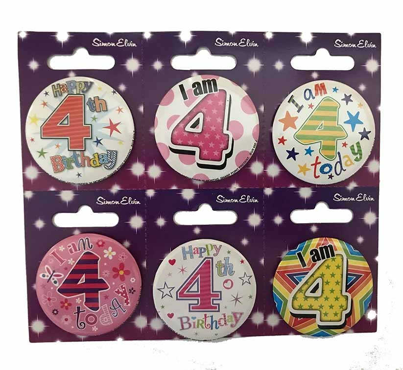 BADGE,AGE 4 Sm 54mm [Packs Only]