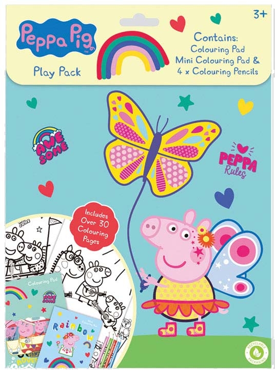 PEPPA PIG,Play Pack H/pk Colouring & Mini Pad,4 Pencils [Splittable]