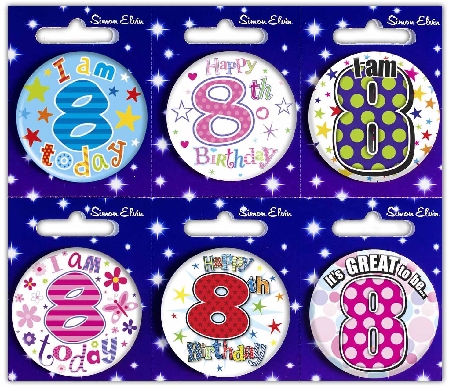 BADGE,AGE 8 Small 54mm [Packs Only]