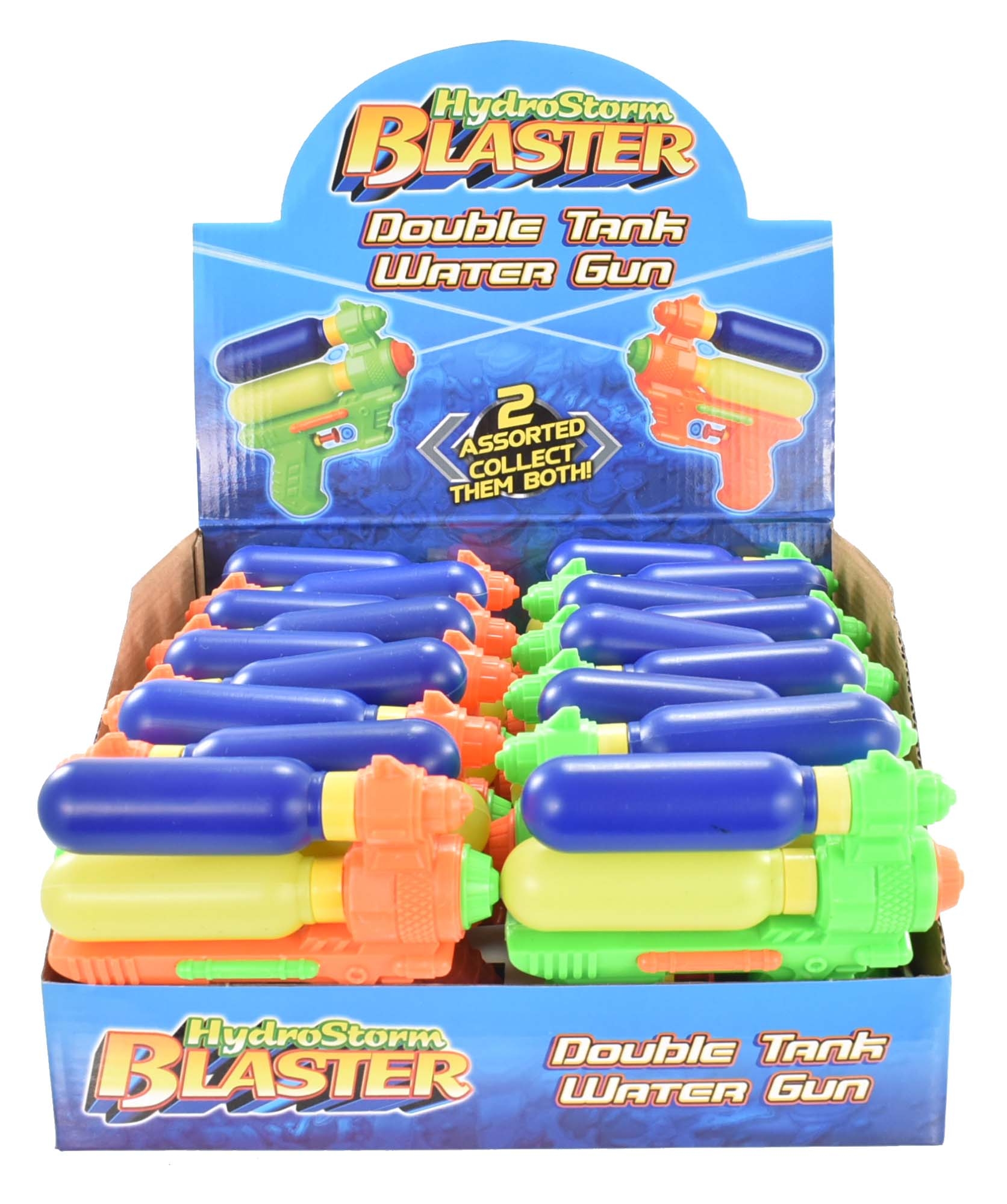 WATER GUN,Fun Splash Double Tank 15.5cm CDU [Packs Only]