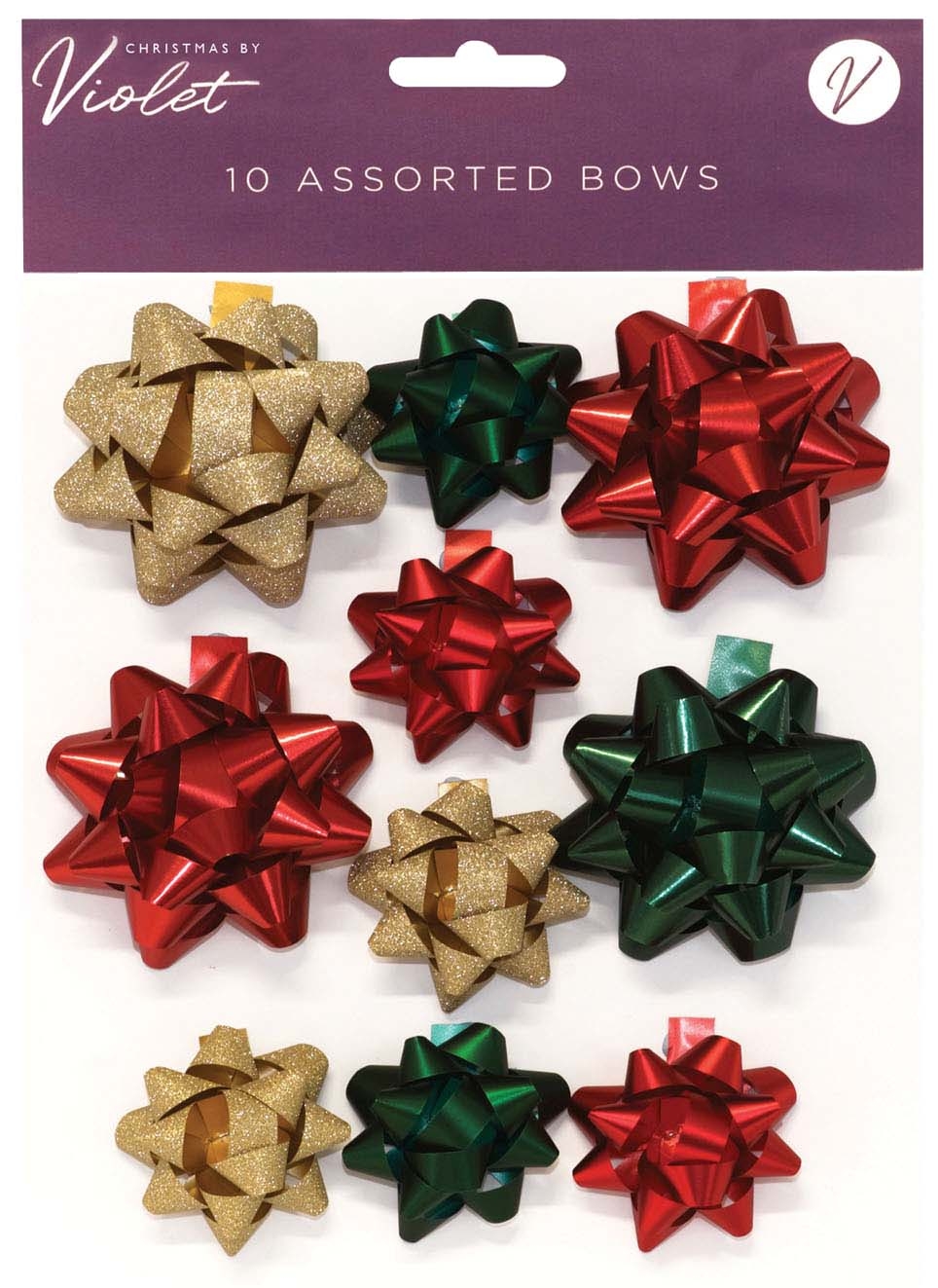 BOWS,Traditional Christmas 10`s H/pk Bag [Splittable]