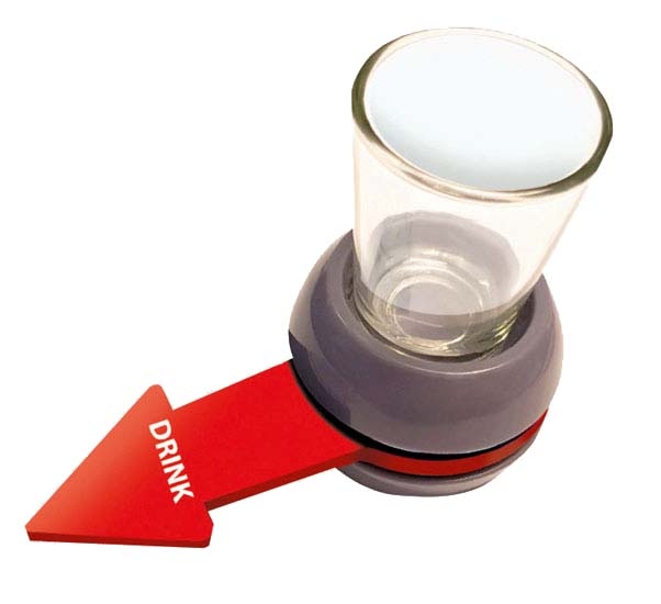 SHOT SPINNER, Drinking Game, Boxed (Was 4.49) [Packs Only]