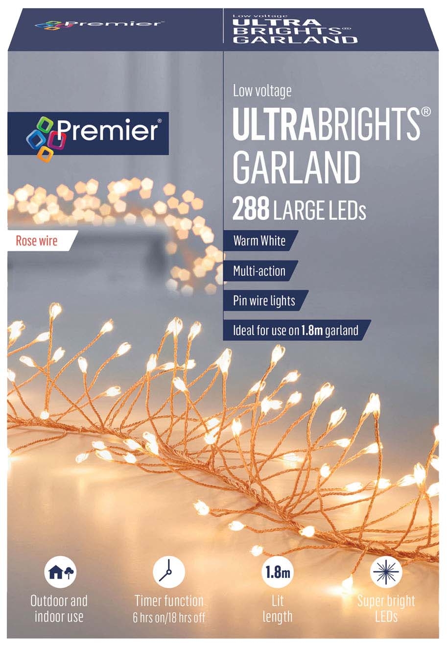 LIGHTS,LED Timer Ultrabright W/White Large 288`s(Was 29.99)